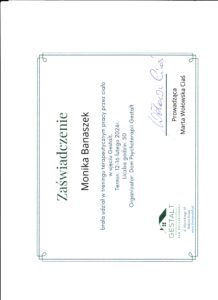 trening terapeutyczny M.Wołowska Ciaś